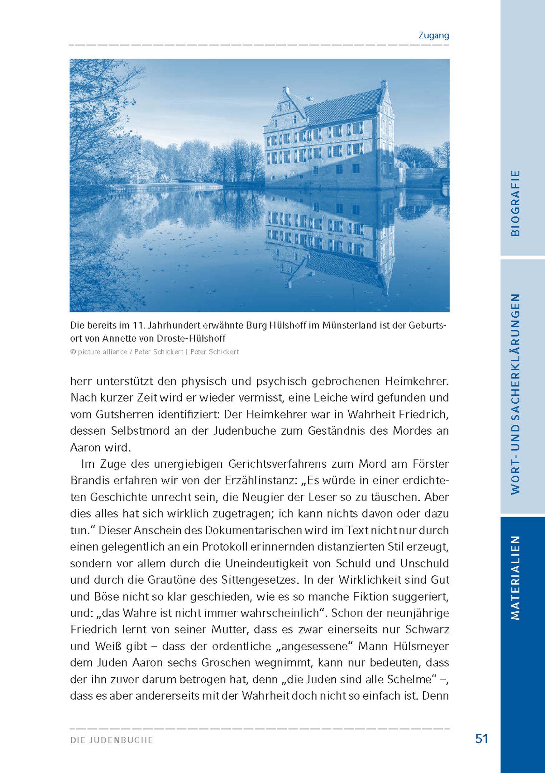 Beispielinhalt (Bild) Die Judenbuche (Textausgabe)