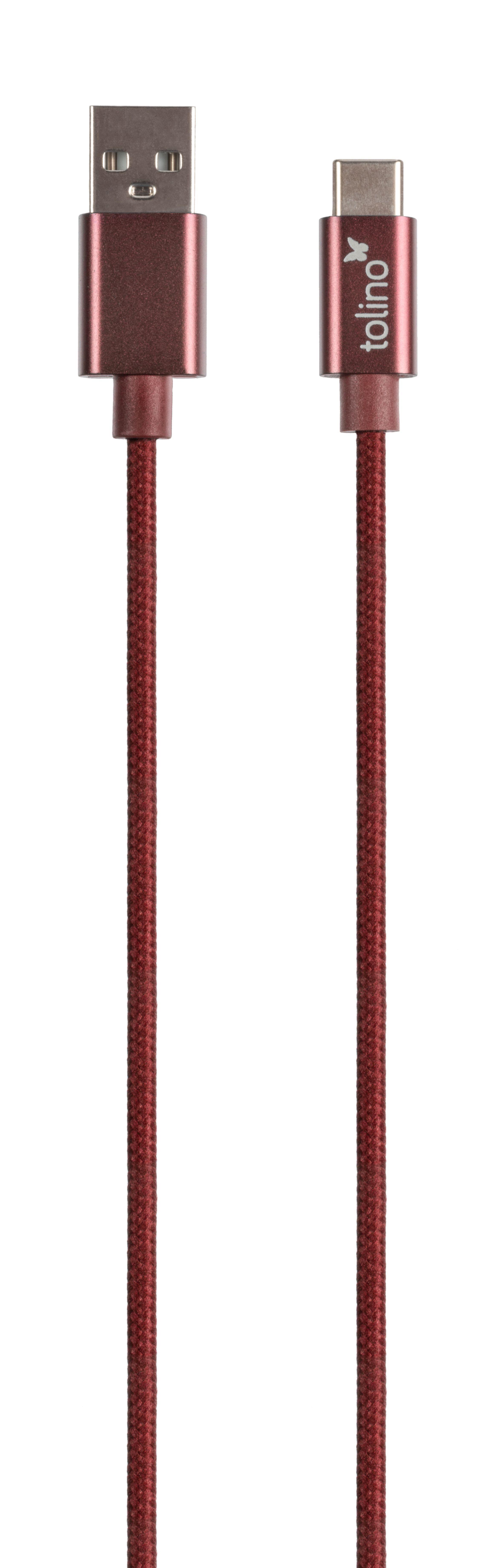 Beispielinhalt (Bild) tolino Zubehör USB-C Kabel Rot
