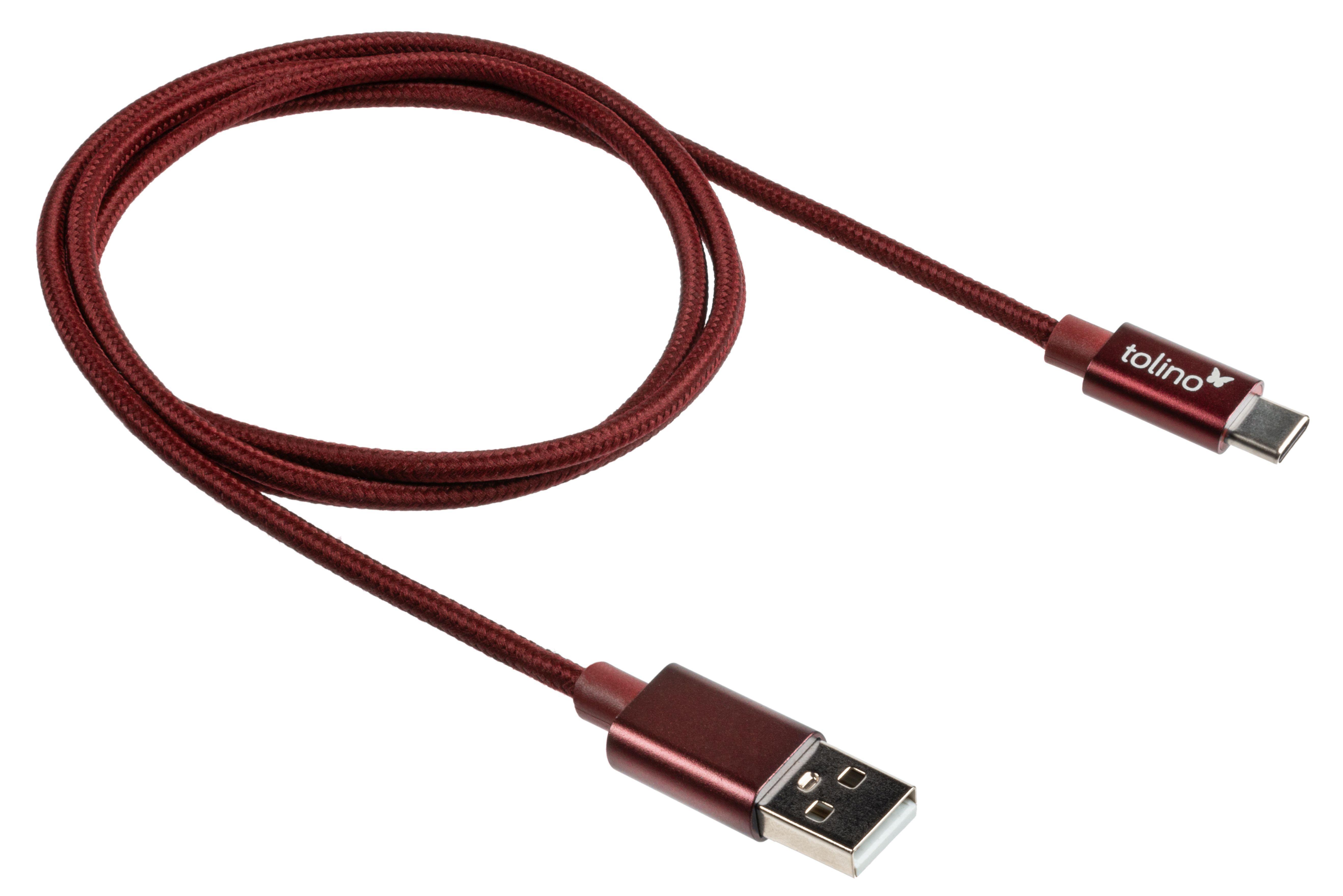 Vorderes Coverbild tolino Zubehör USB-C Kabel Rot