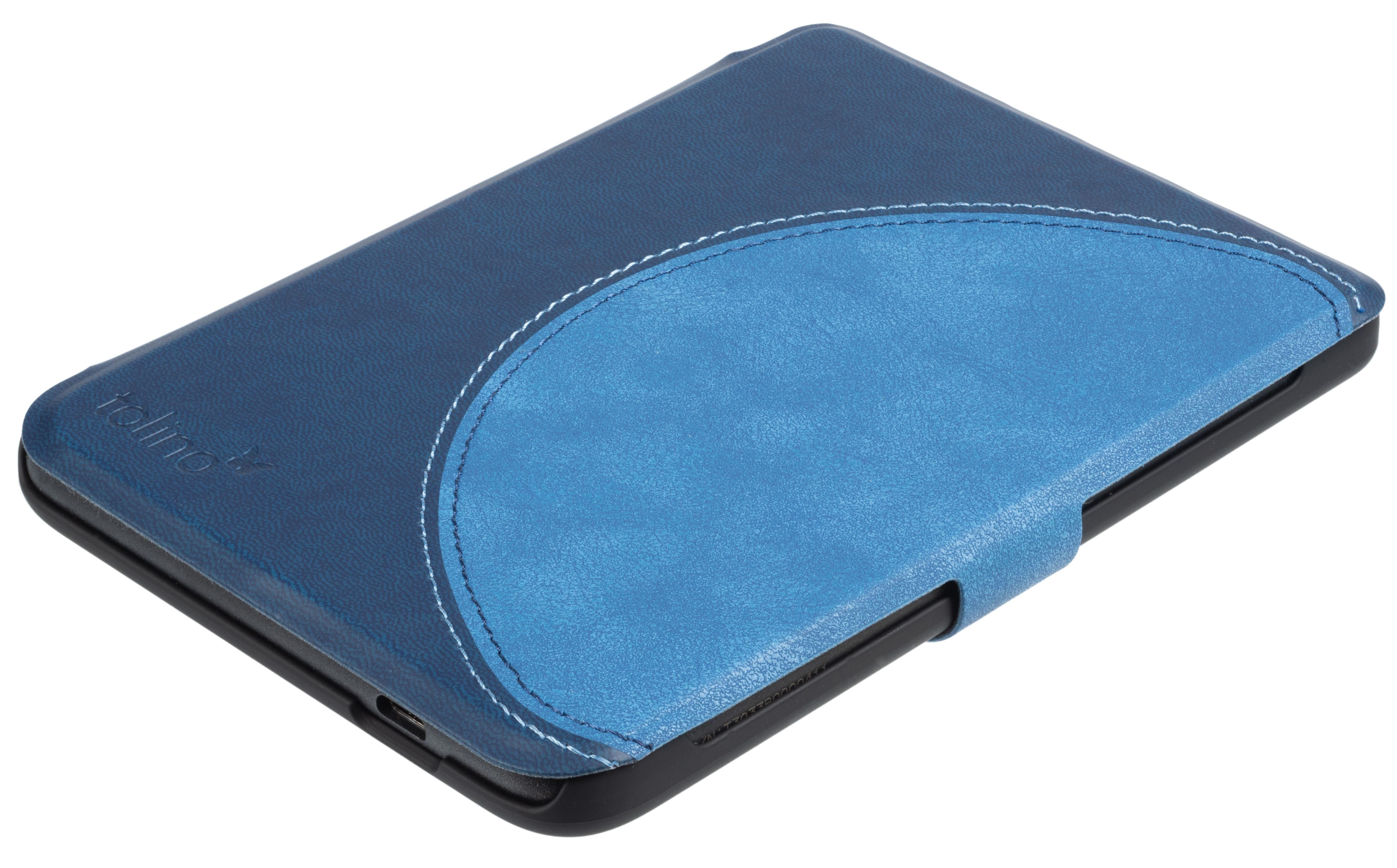 Beispielinhalt (Bild) tolino shine / shine color - Tasche Slim - Blue Semicircle