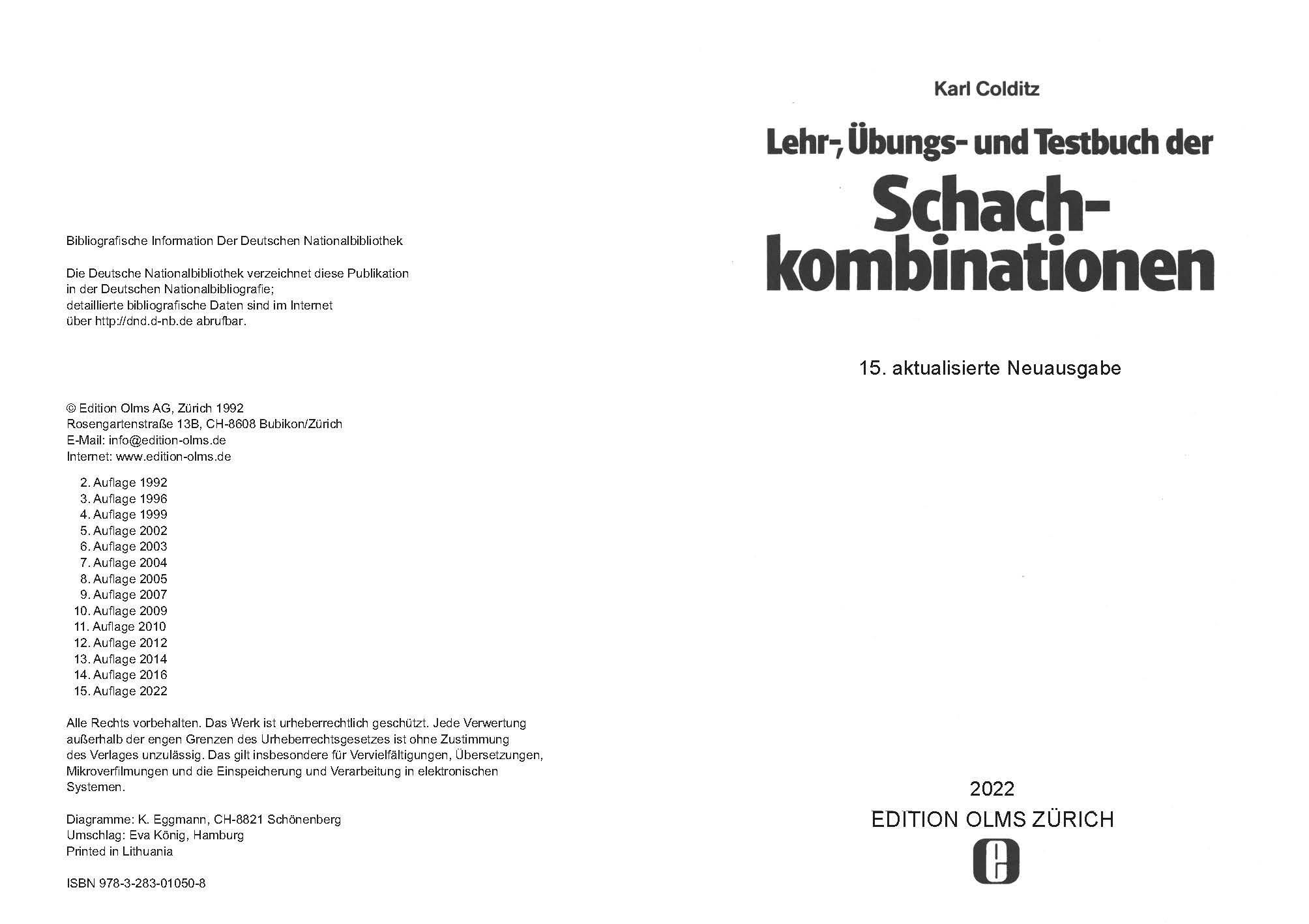 Beispielinhalt (Bild) Lehr-, Übungs- und Testbuch der Schachkombinationen