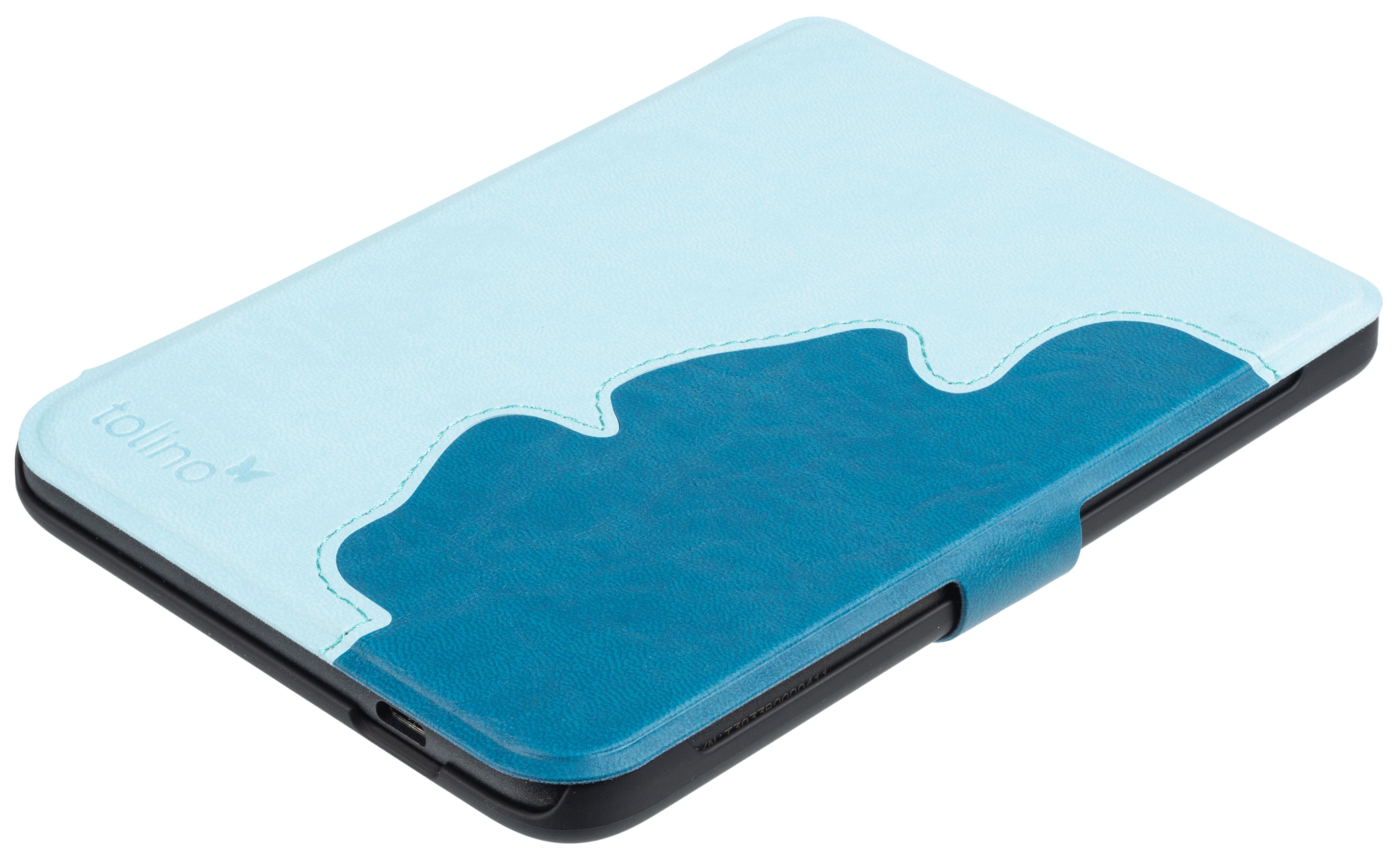 Beispielinhalt (Bild) tolino shine / shine color - Tasche Slim - Flowy Lightblue