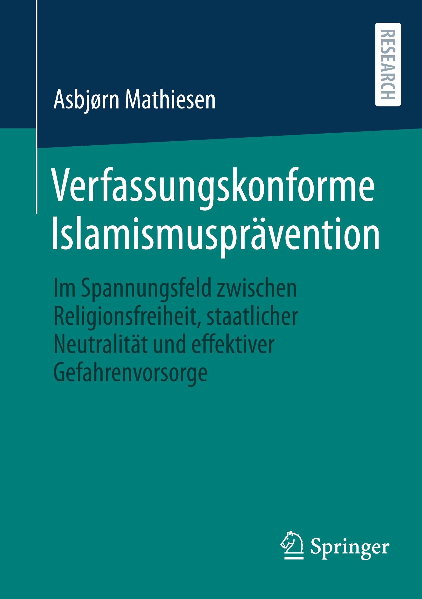 Vorderes Coverbild Verfassungskonforme Islamismusprävention