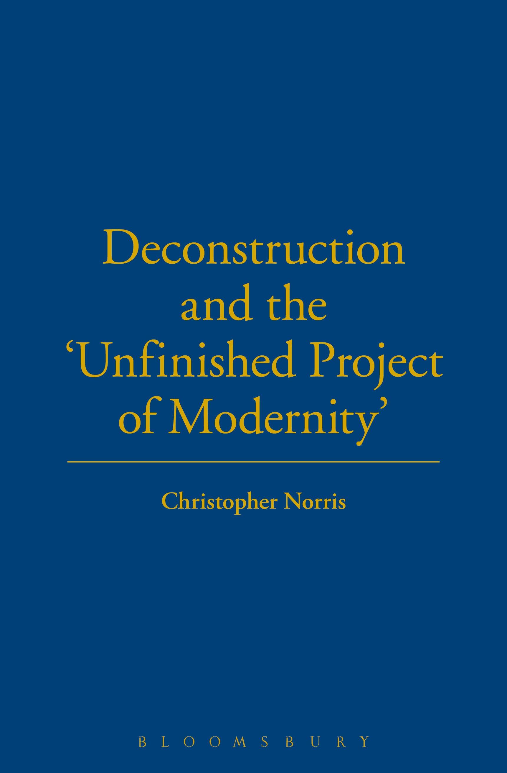 Vorderes Coverbild Deconstruction and the 'unfinished Project of Modernity'