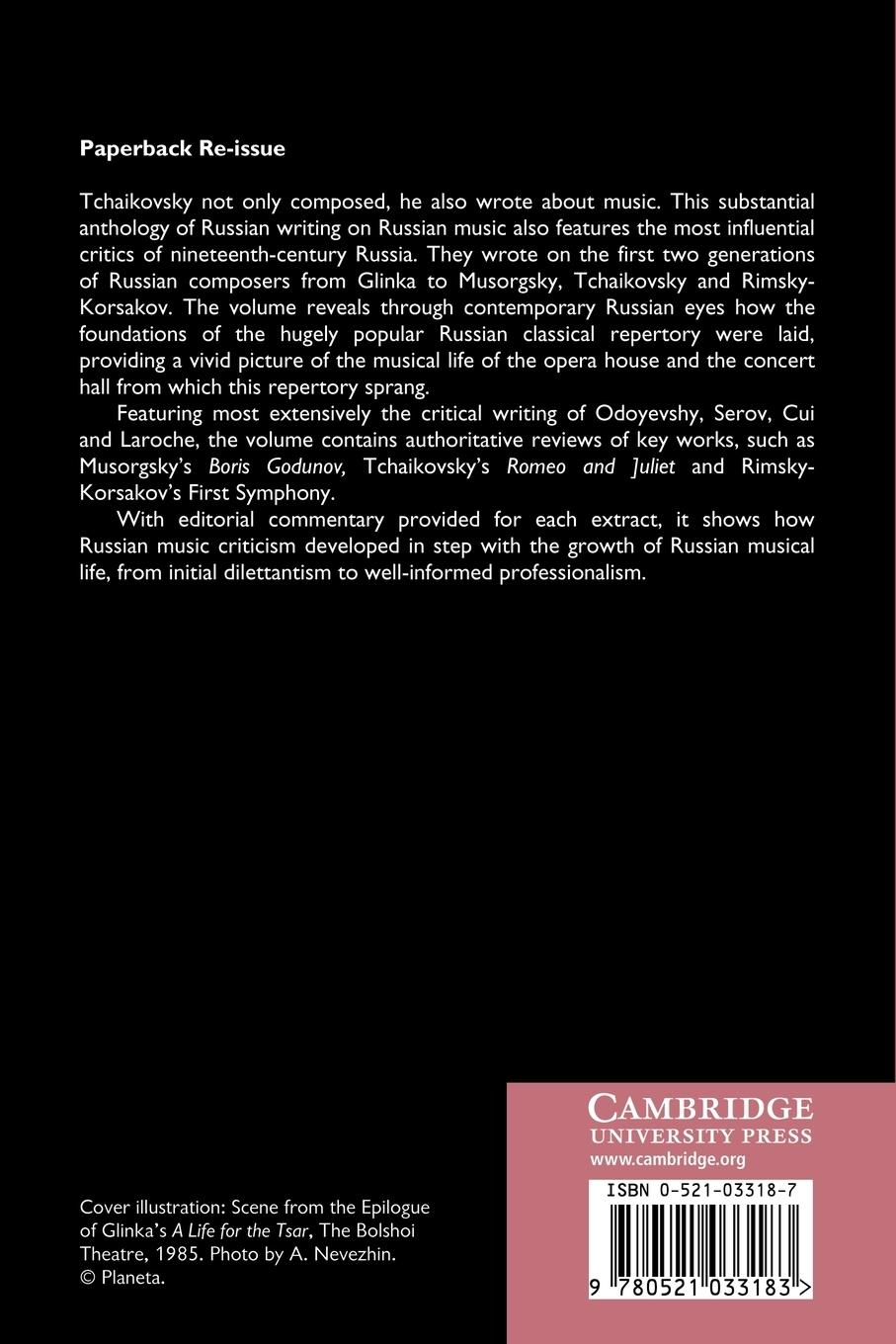 Rückseitencover Russians on Russian Music, 1830 1880