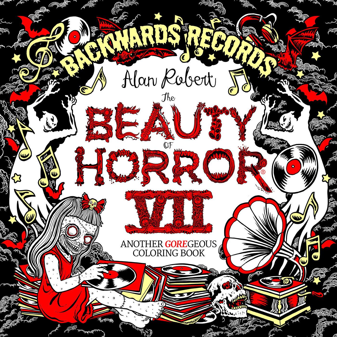 Vorderes Coverbild The Beauty of Horror 7: Backwards Records Coloring Book
