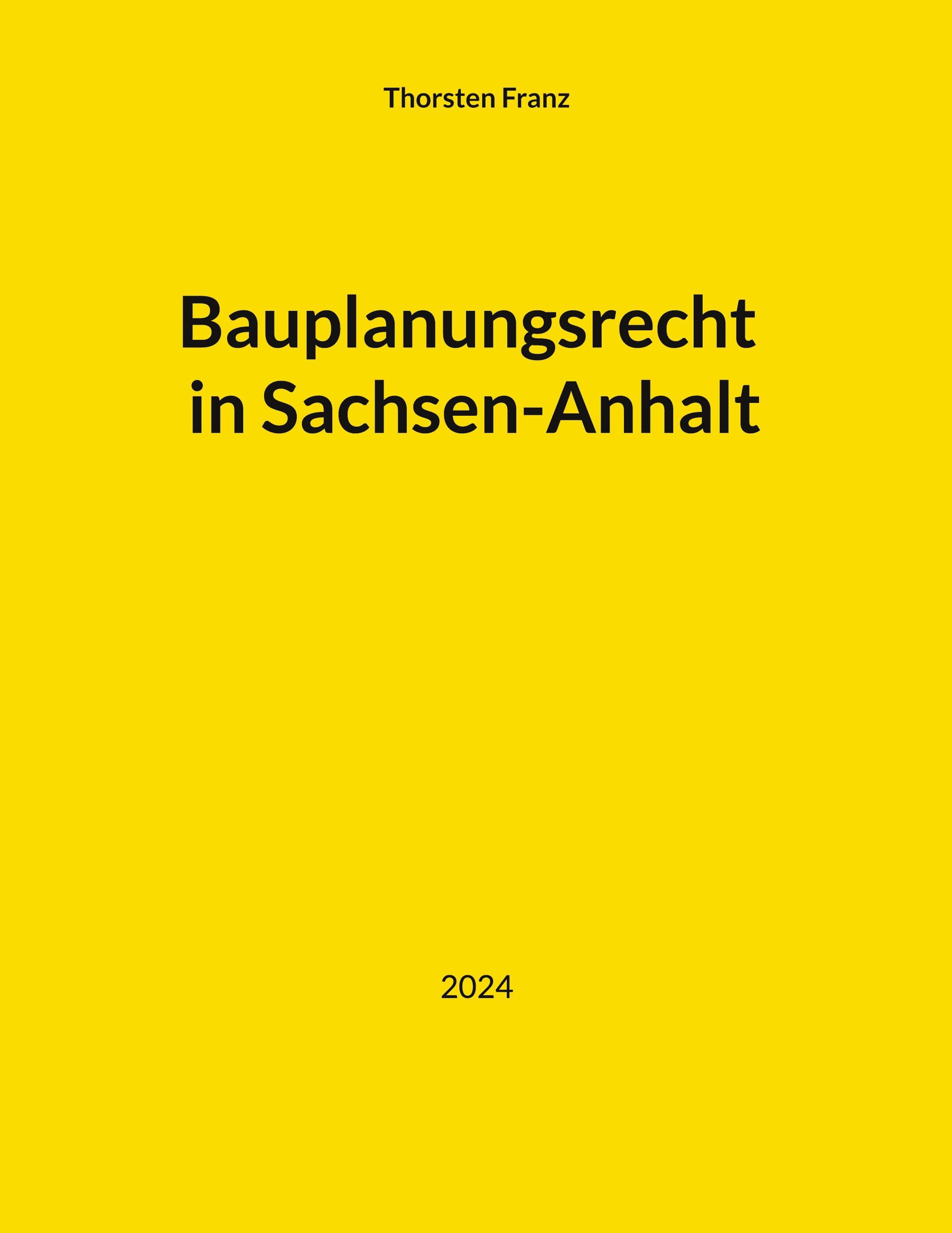 Vorderes Coverbild Bauplanungsrecht in Sachsen-Anhalt