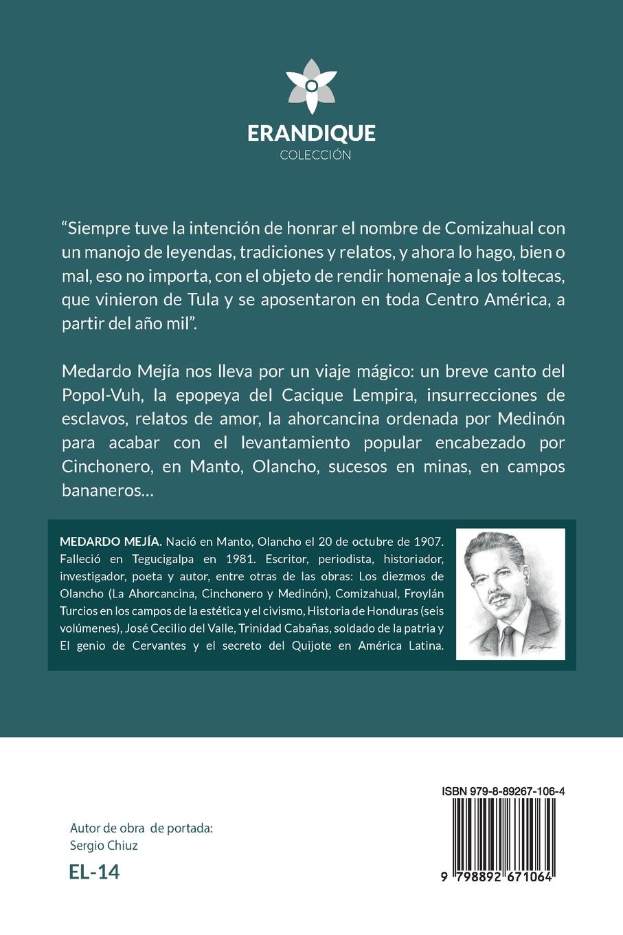 Rückseitencover COMIZAHUAL Leyendas, tradiciones y relatos de Honduras