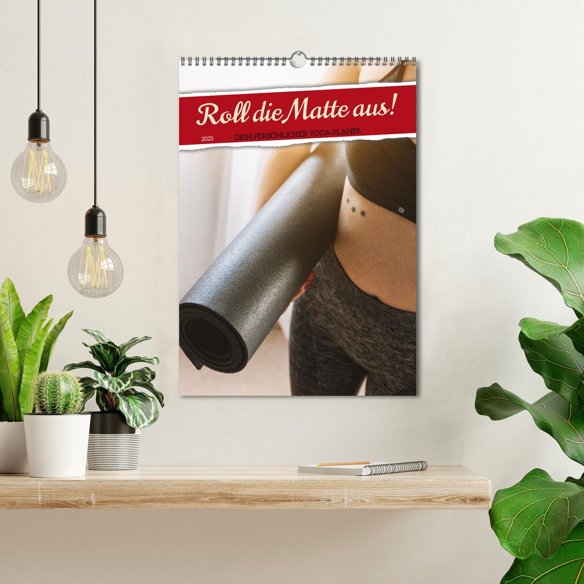 Beispielinhalt (Bild) Roll die Matte aus! Dein persönlicher Yoga-Planer (Wandkalender 2025 DIN A3 hoch), CALVENDO Monatskalender