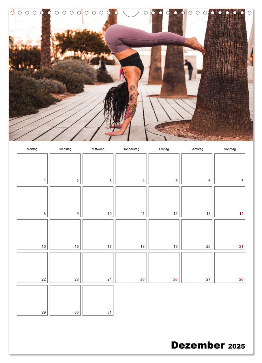 Beispielinhalt (Bild) Roll die Matte aus! Dein persönlicher Yoga-Planer (Wandkalender 2025 DIN A3 hoch), CALVENDO Monatskalender