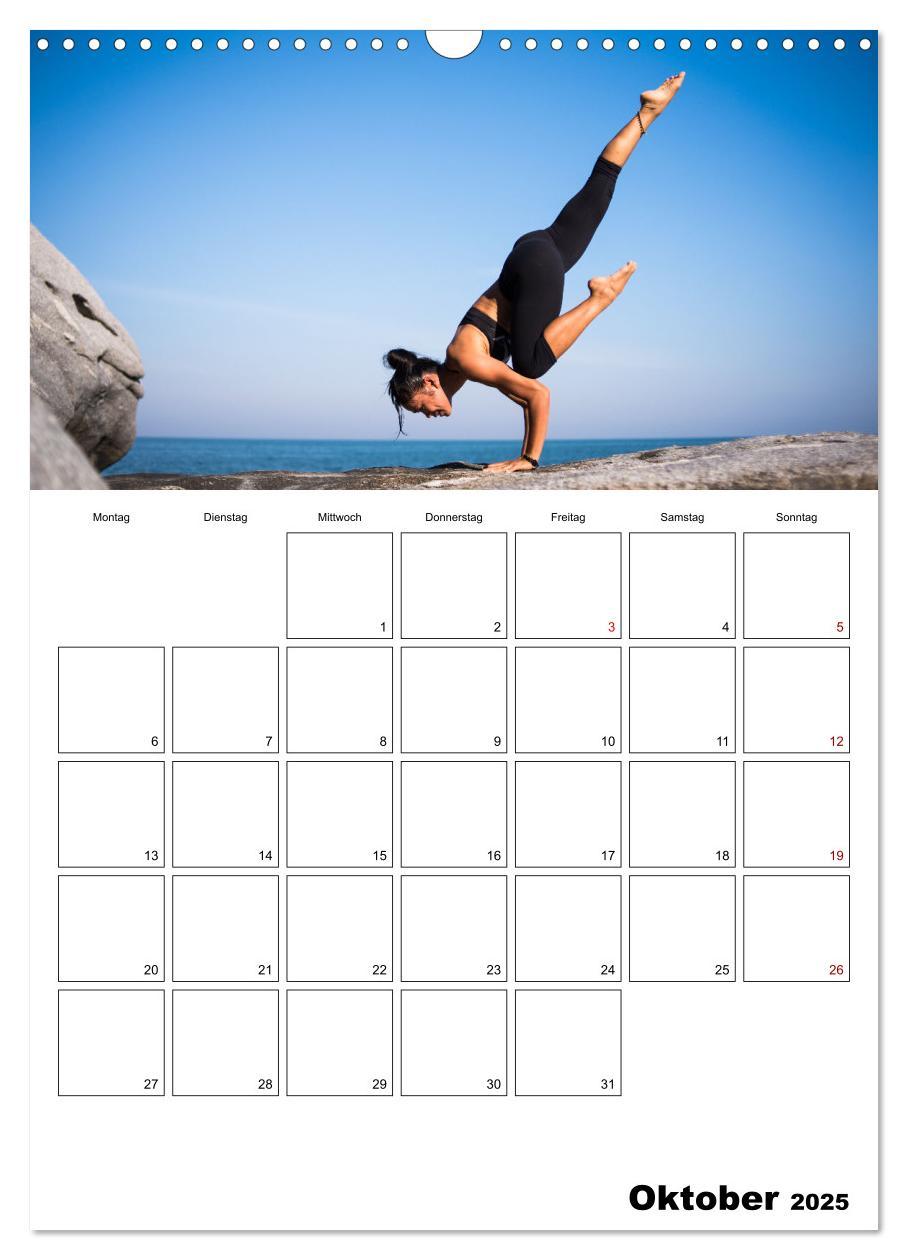 Beispielinhalt (Bild) Roll die Matte aus! Dein persönlicher Yoga-Planer (Wandkalender 2025 DIN A3 hoch), CALVENDO Monatskalender