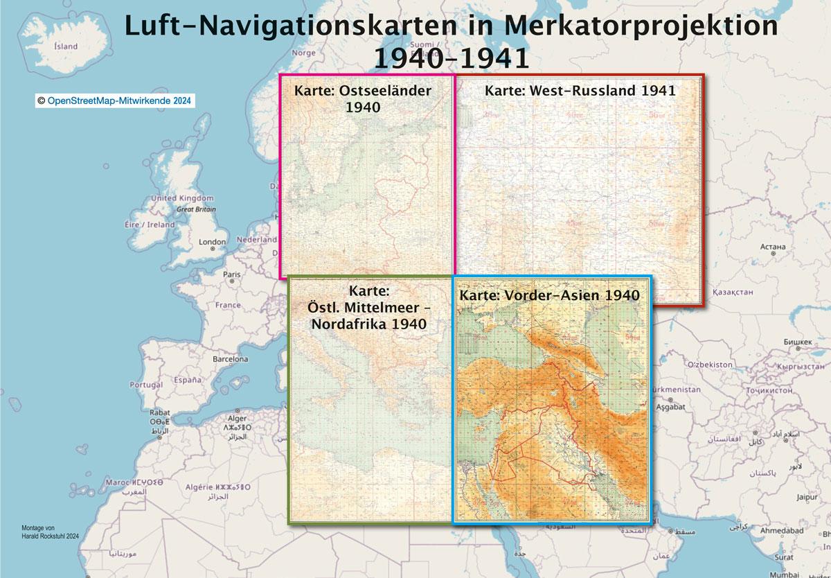Beispielinhalt (Bild) LUFTKRIEG - Luft-Navigationskarte: Vorderasien 1940 (Plano)