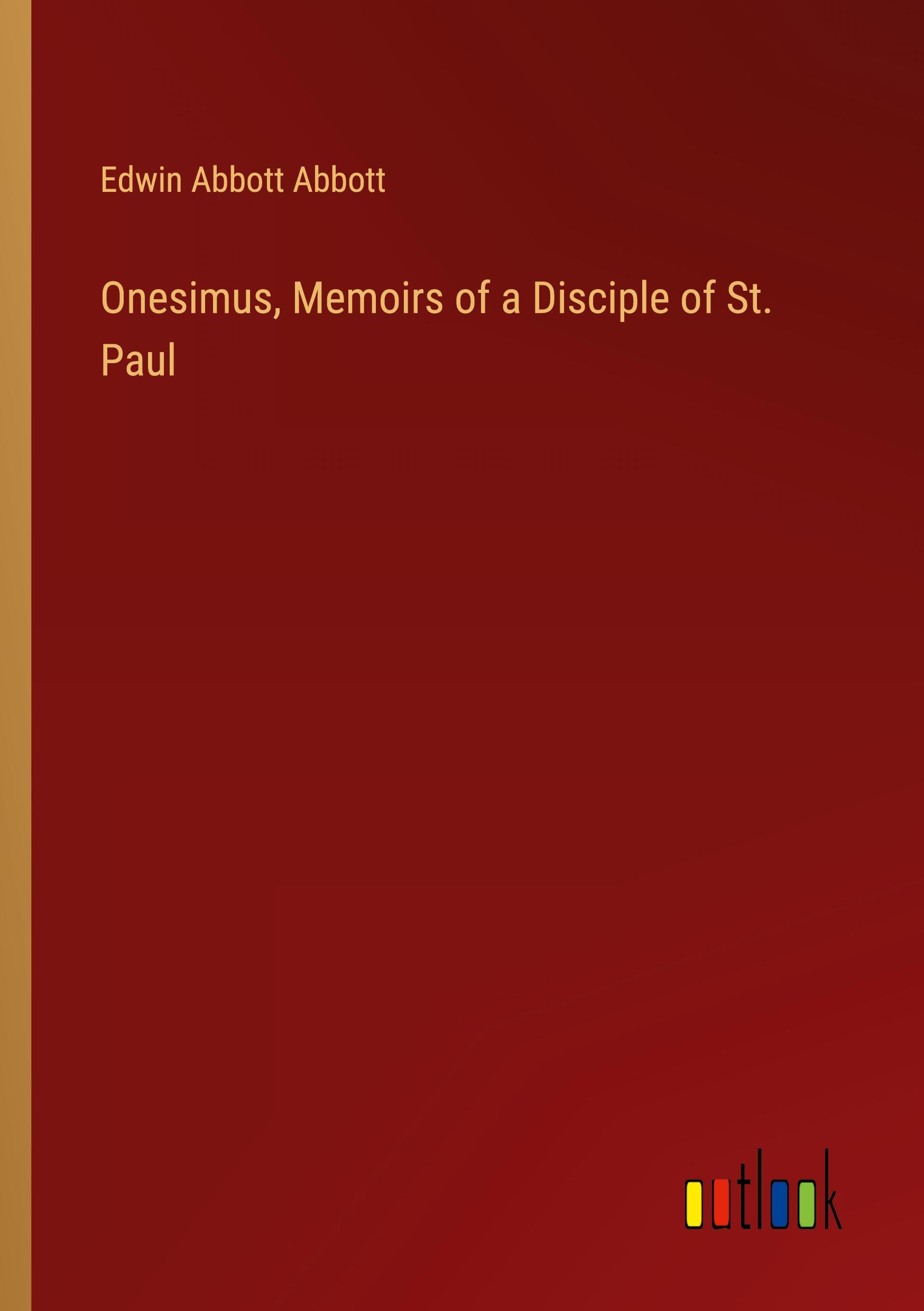 Vorderes Coverbild Onesimus, Memoirs of a Disciple of St. Paul