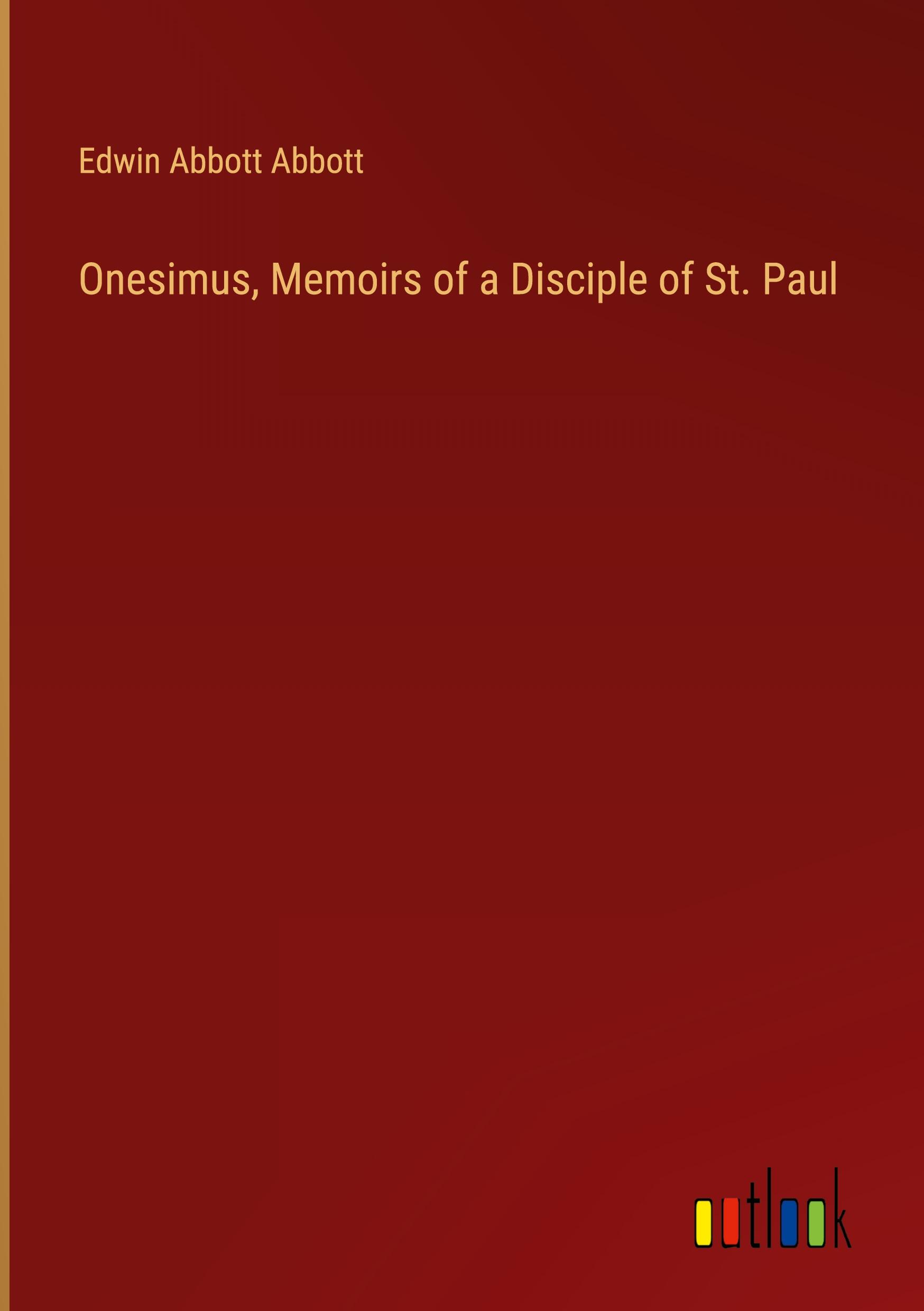 Vorderes Coverbild Onesimus, Memoirs of a Disciple of St. Paul