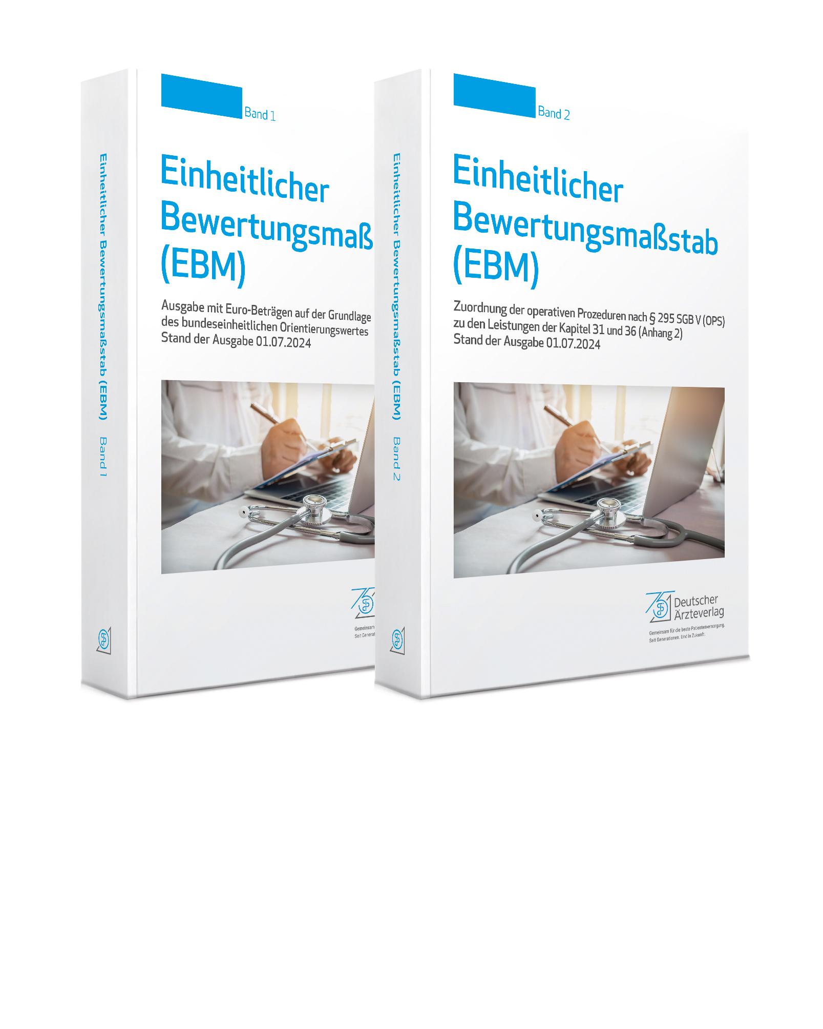 Vorderes Coverbild Einheitlicher Bewertungsmaßstab (EBM) Stand 01.07.2024
