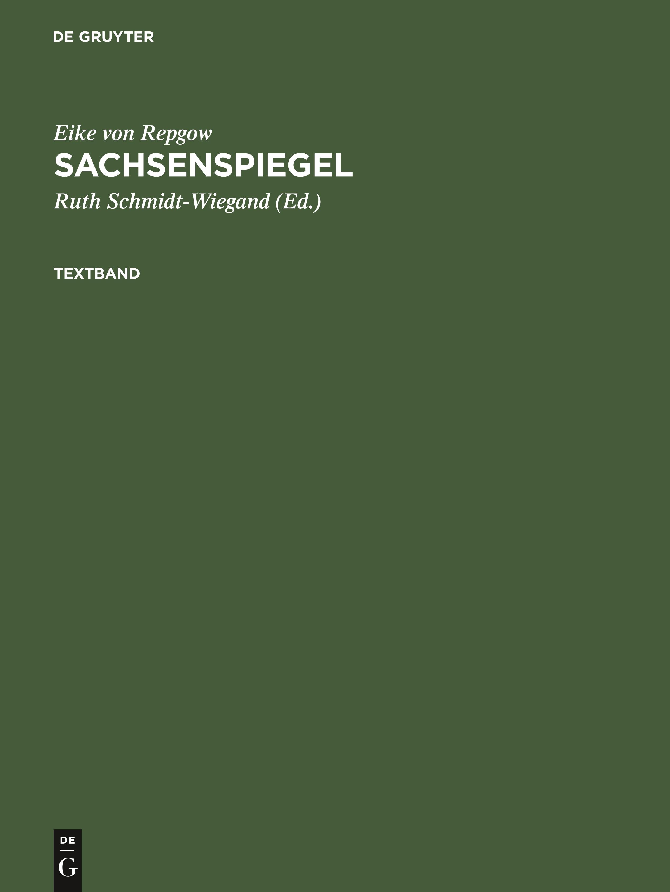 Vorderes Coverbild Sachsenspiegel