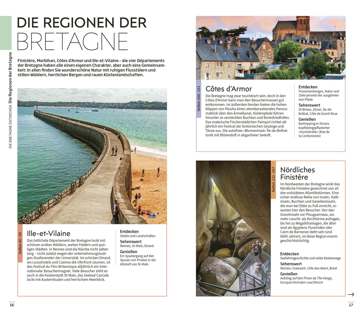 Beispielinhalt (Bild) Vis-à-Vis Reiseführer Bretagne