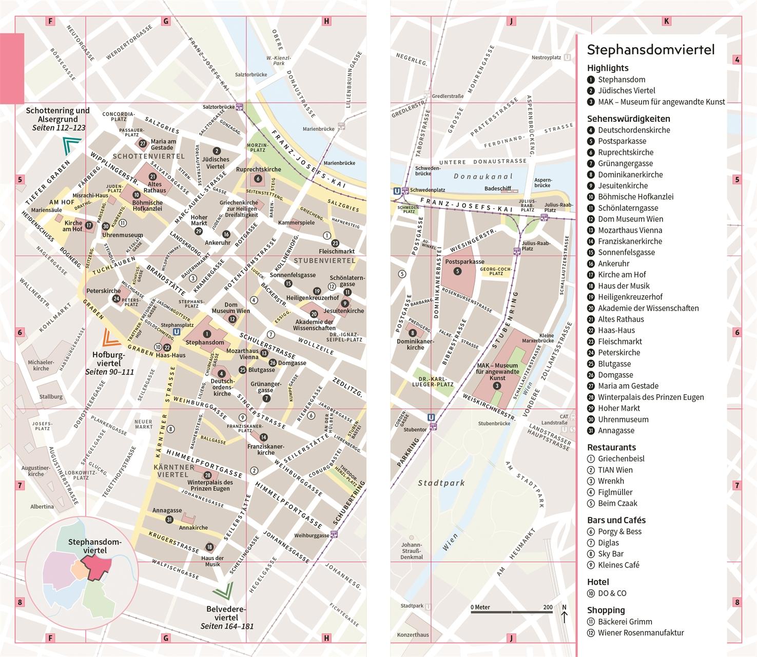 Beispielinhalt (Bild) Vis-à-Vis Reiseführer Wien