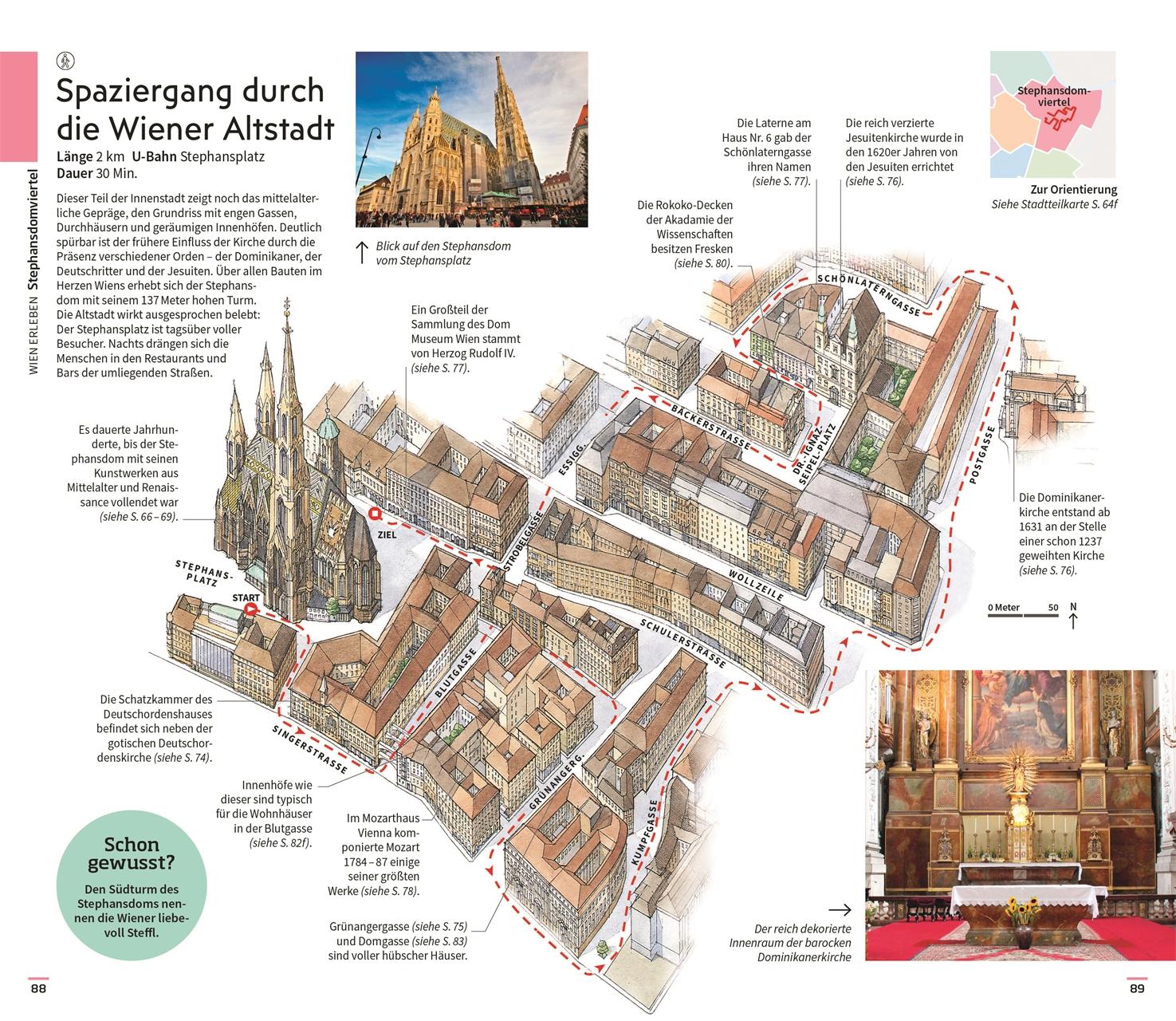 Beispielinhalt (Bild) Vis-à-Vis Reiseführer Wien