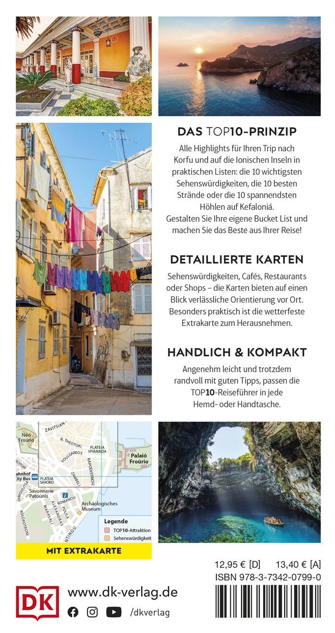 Rückseitencover TOP10 Reiseführer Korfu & Ionische Inseln