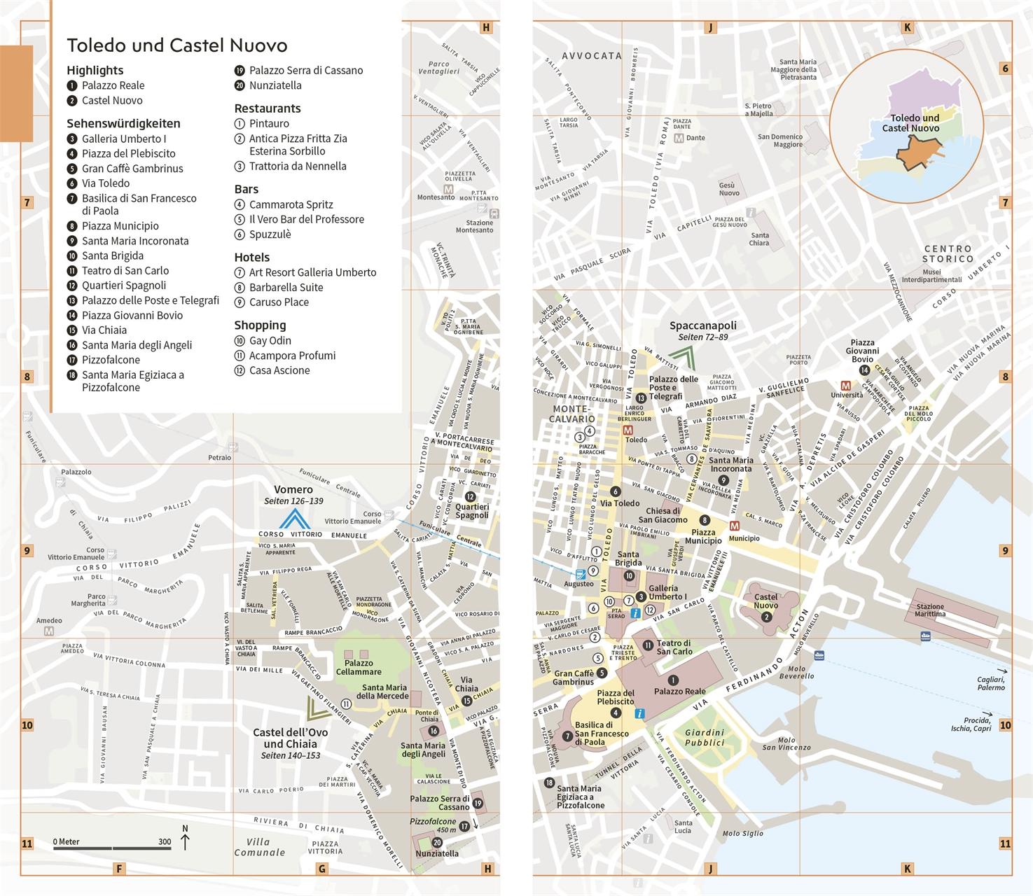 Beispielinhalt (Bild) Vis-à-Vis Reiseführer Neapel, Pompeji & Amalfi-Küste
