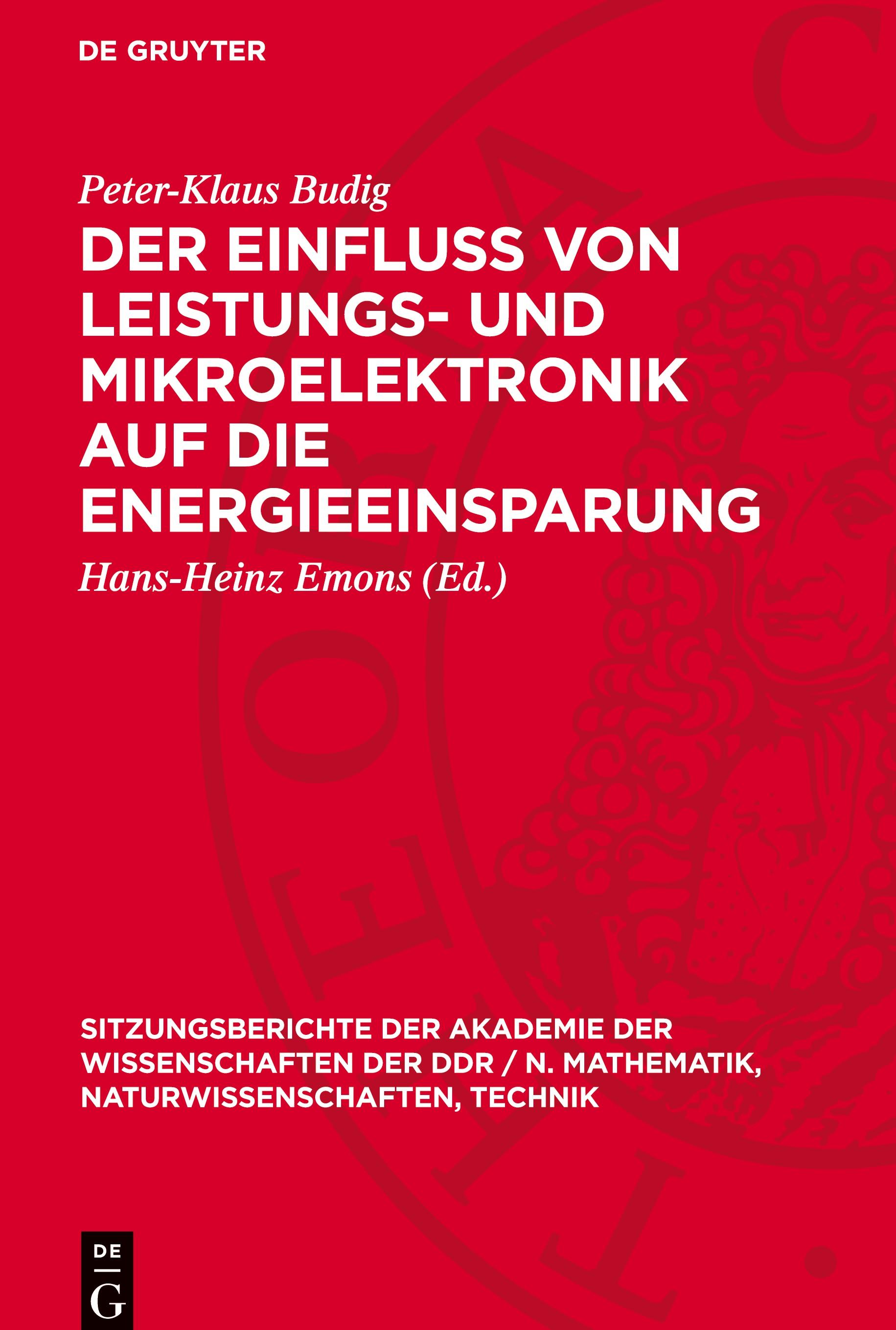 Vorderes Coverbild Der Einfluß von Leistungs- und Mikroelektronik auf die Energieeinsparung