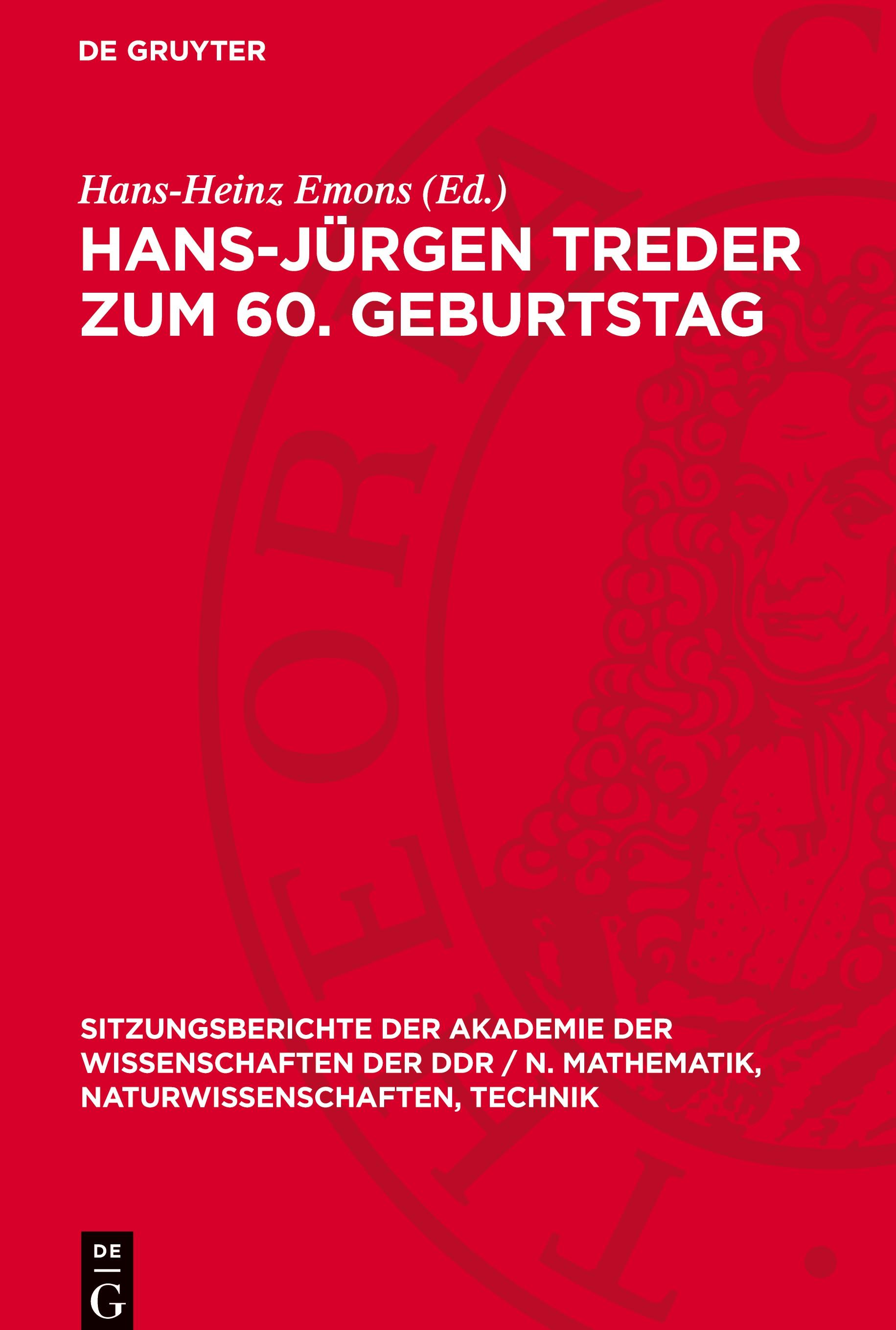 Vorderes Coverbild Hans-Jürgen Treder zum 60. Geburtstag