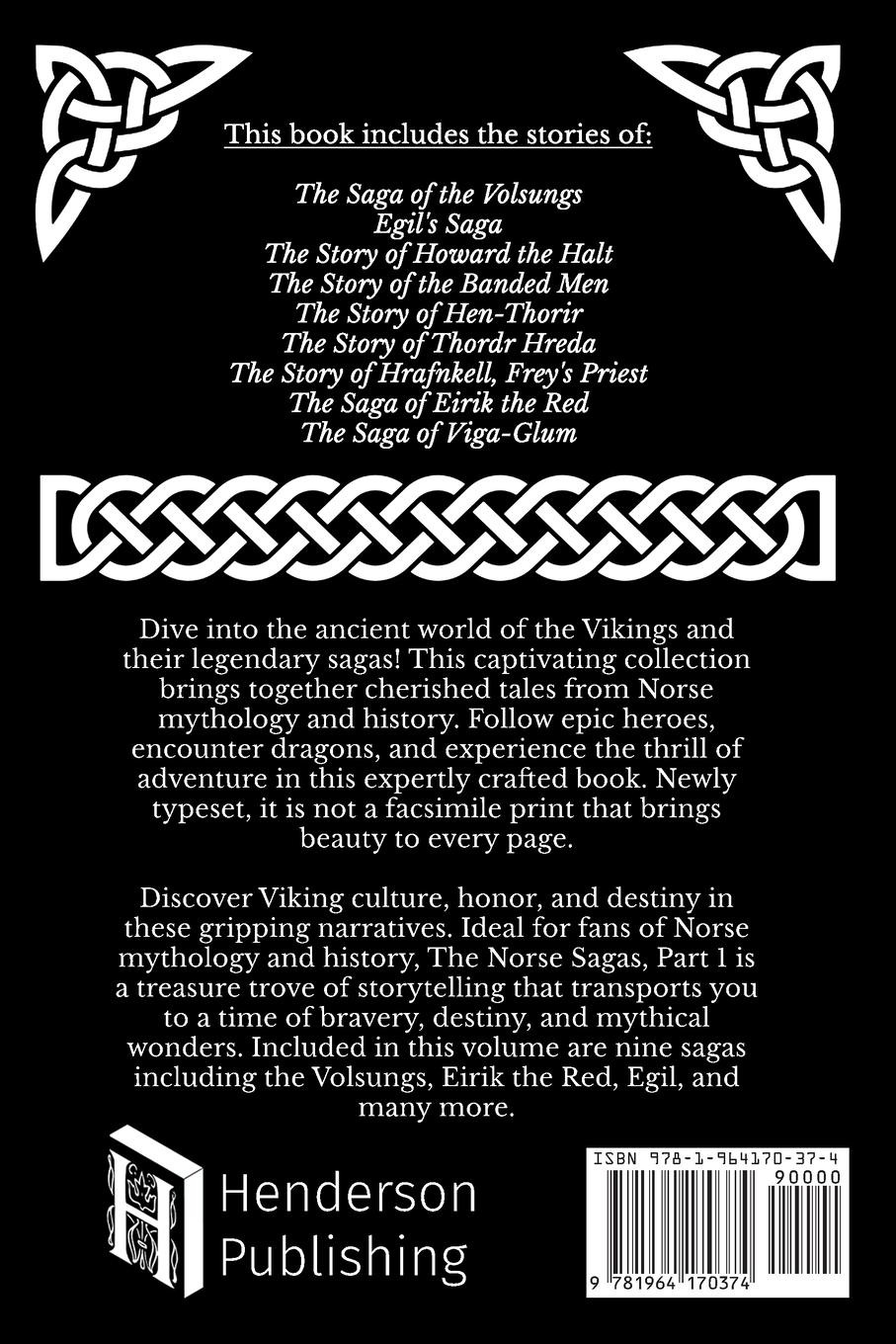 Rückseitencover The Norse Sagas, Part 1