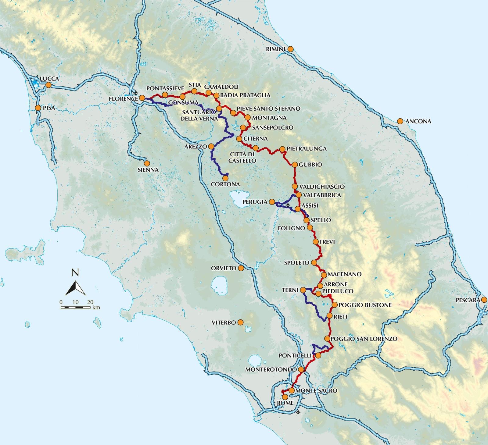 Beispielinhalt (Bild) The Way of St Francis: Via Di Francesco