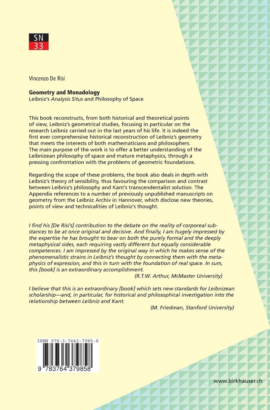 Rückseitencover Geometry and Monadology