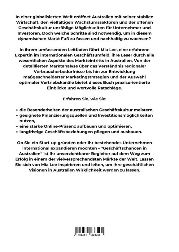 Rückseitencover Geschäftschancen in  Australien