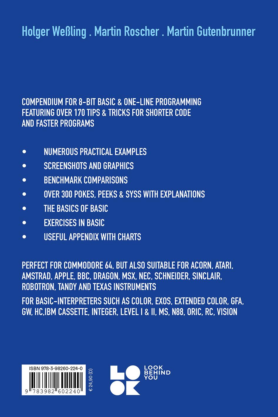 Rückseitencover FOR BASIC TO ONE-LINERS