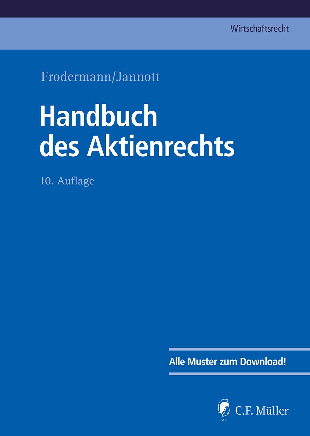 Vorderes Coverbild Handbuch des Aktienrechts