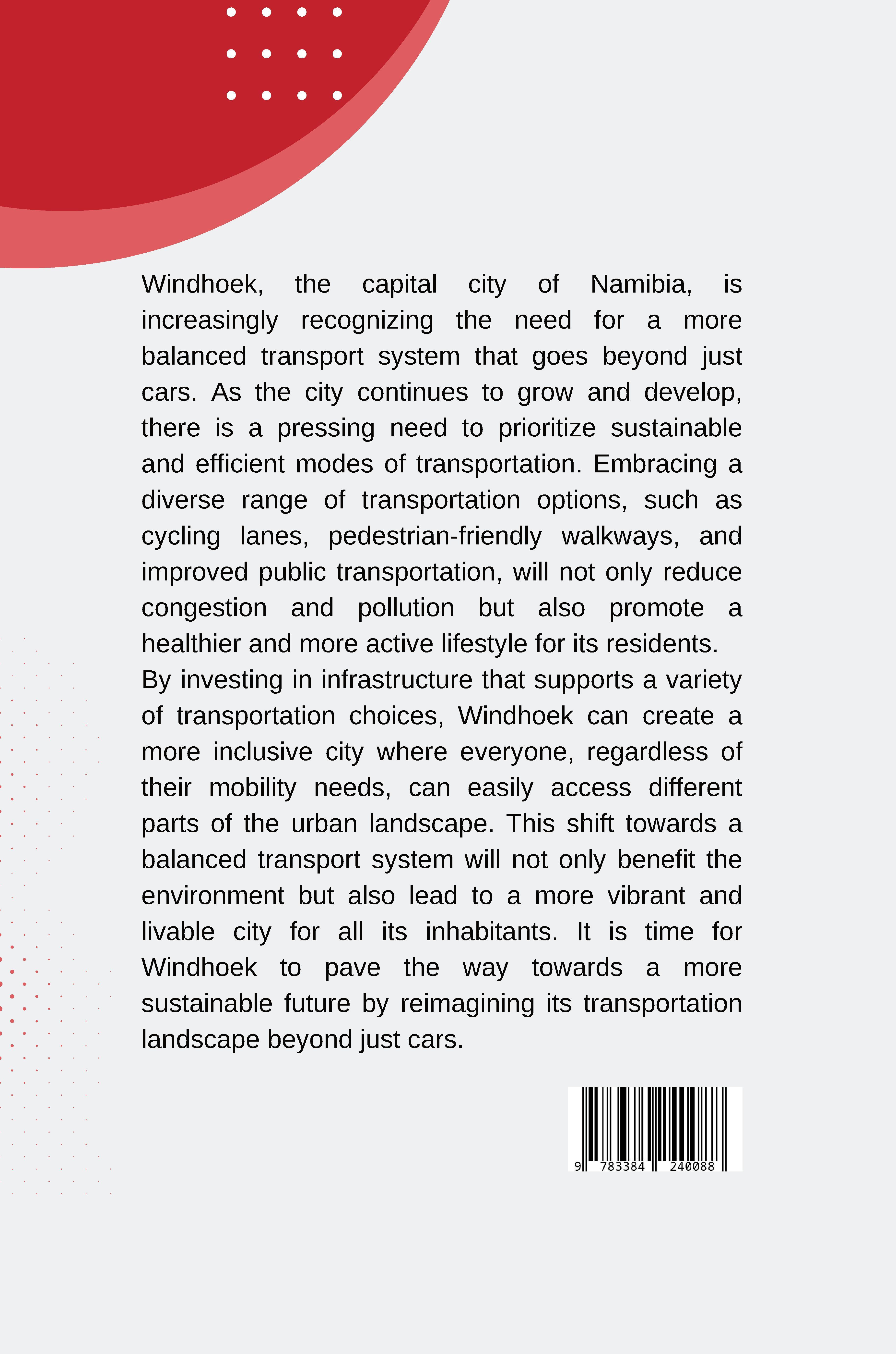 Rückseitencover Beyond Cars: Building a Balanced Transport System for Windhoek