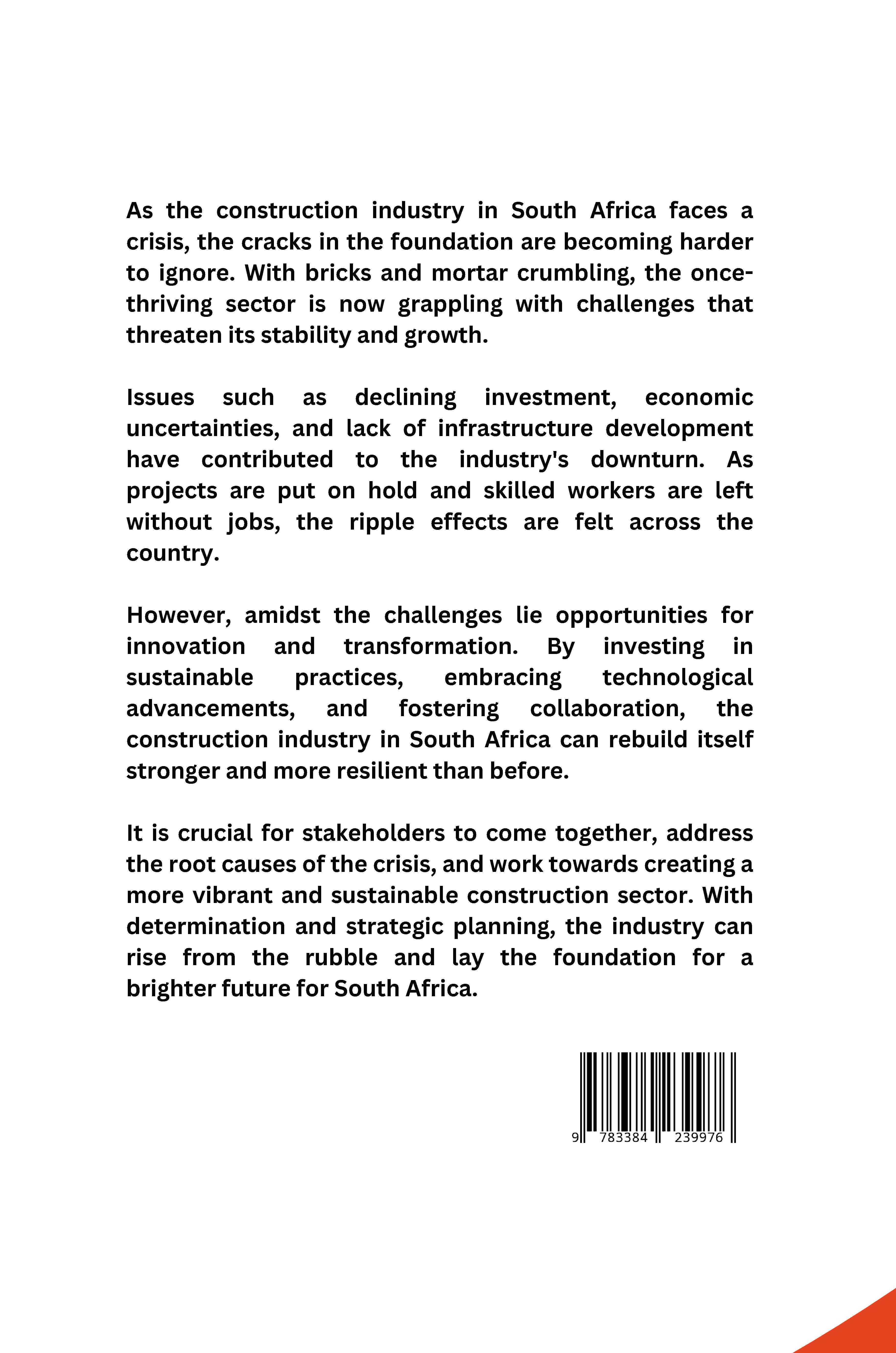 Rückseitencover Bricks and Mortar Crumbling: The Crisis in South Africa's Construction Industry