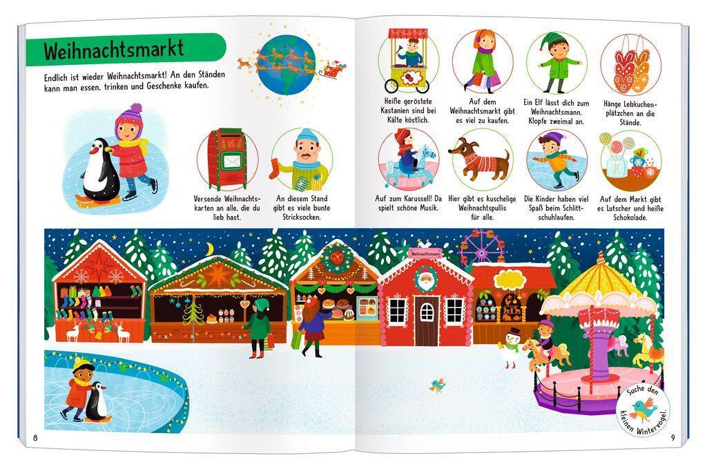 Beispielinhalt (Bild) Mein magisches Rubbelsticker-Buch Weihnachten