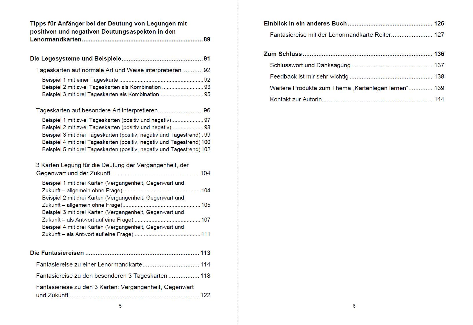 Beispielinhalt (Bild) Kartenlegen lernen mit 40x LENORMAND POWER Band 13