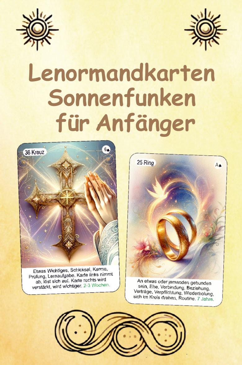 Vorderes Coverbild Lenormandkarten Sonnenfunken für Anfänger