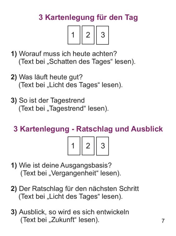 Beispielinhalt (Bild) Große Wegbegleiter Lenormandkarten mit viel Text