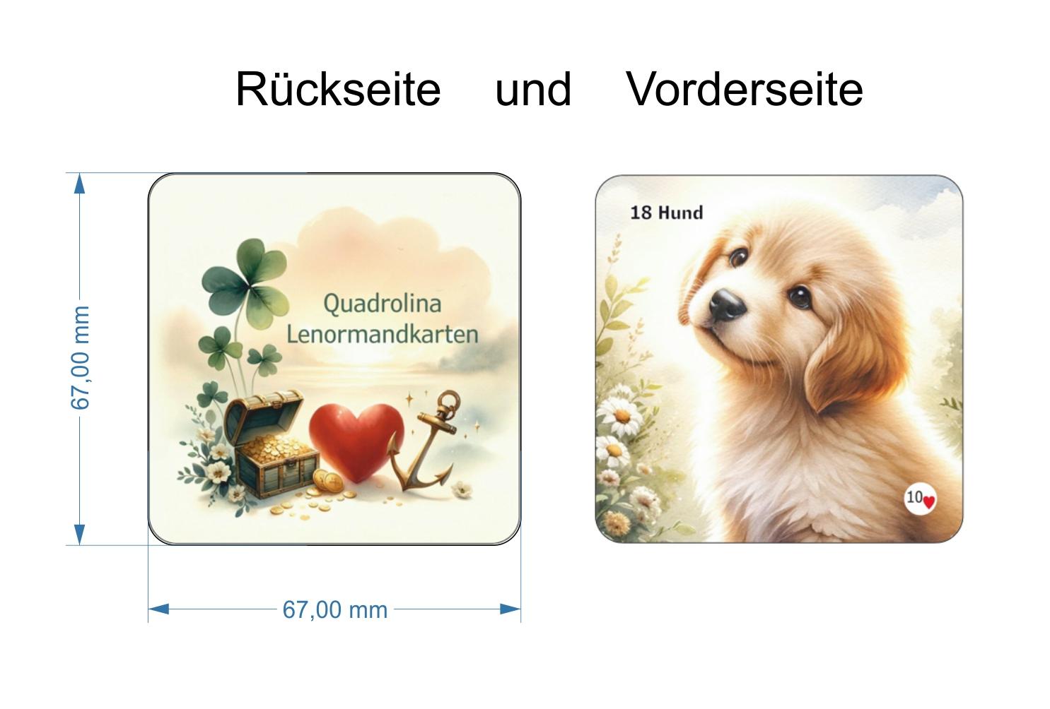 Beispielinhalt (Bild) Quadrolina Lenormandkarten