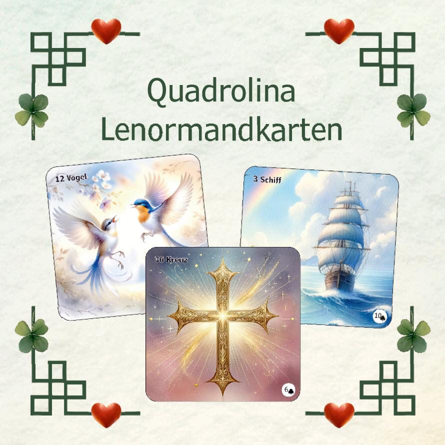 Vorderes Coverbild Quadrolina Lenormandkarten