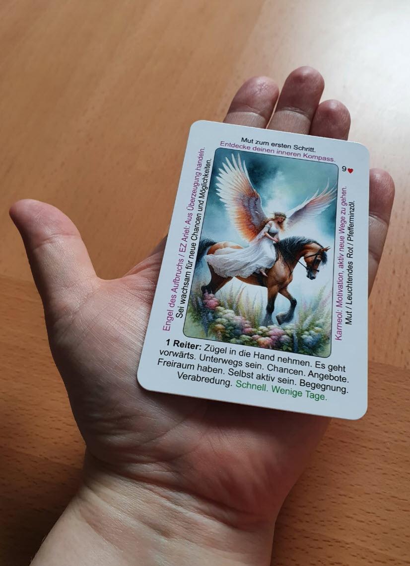 Beispielinhalt (Bild) Engelskraft Lenormandkarten mit Text
