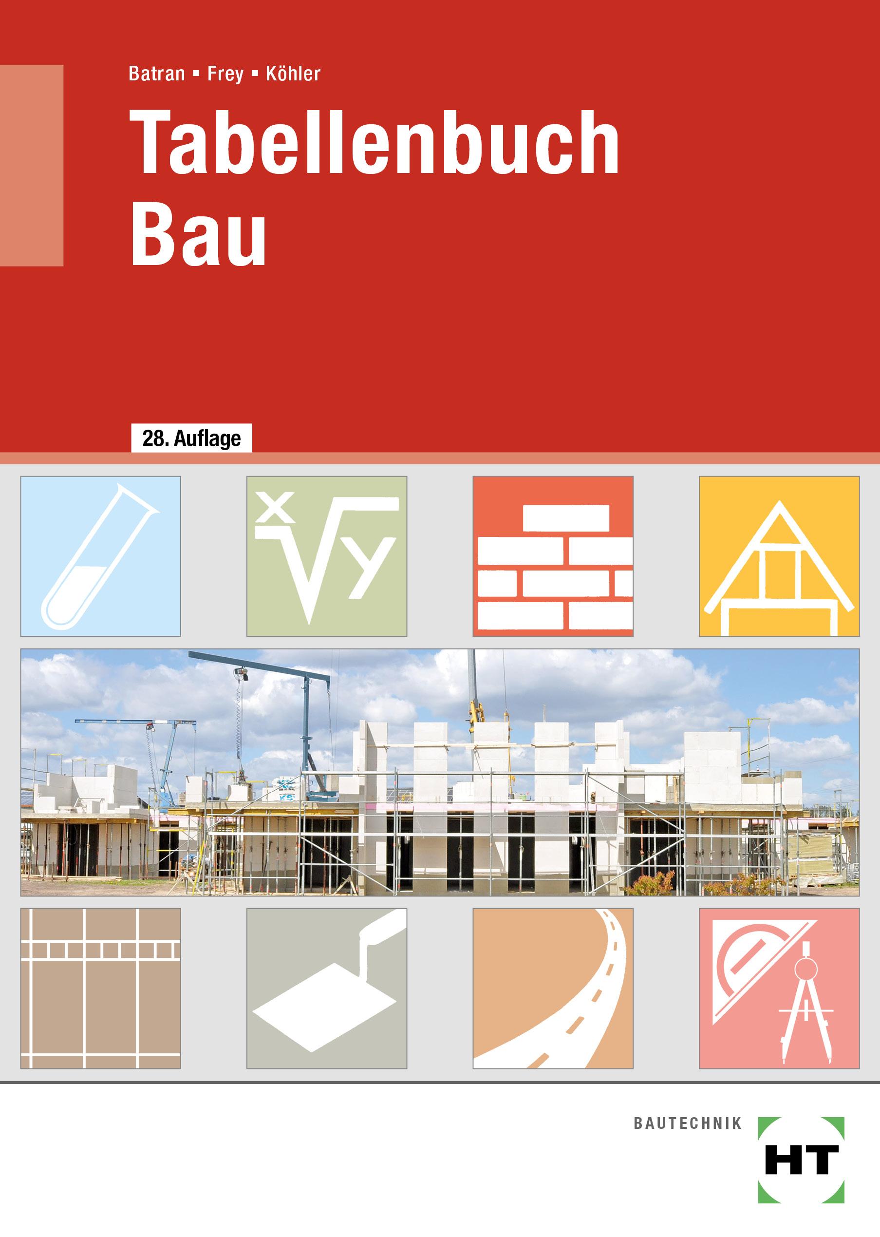Vorderes Coverbild Tabellenbuch Bau