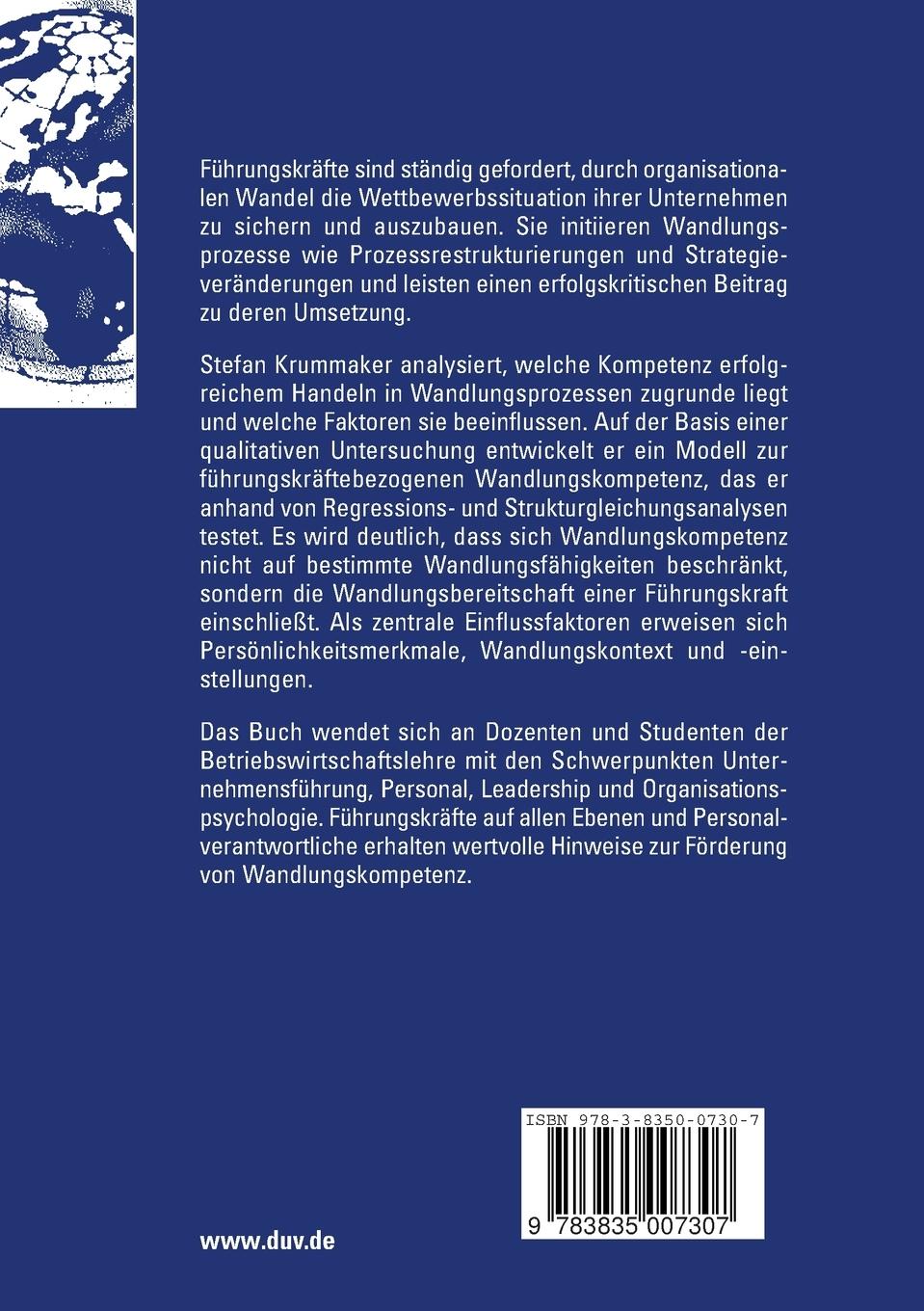Rückseitencover Wandlungskompetenz von Führungskräften