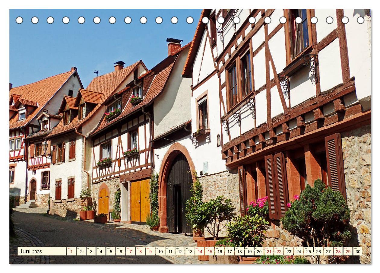 Beispielinhalt (Bild) Die Bergstraße - Sehenswerte Städte, Natur und weite Ausblicke (Tischkalender 2025 DIN A5 quer), CALVENDO Monatskalender