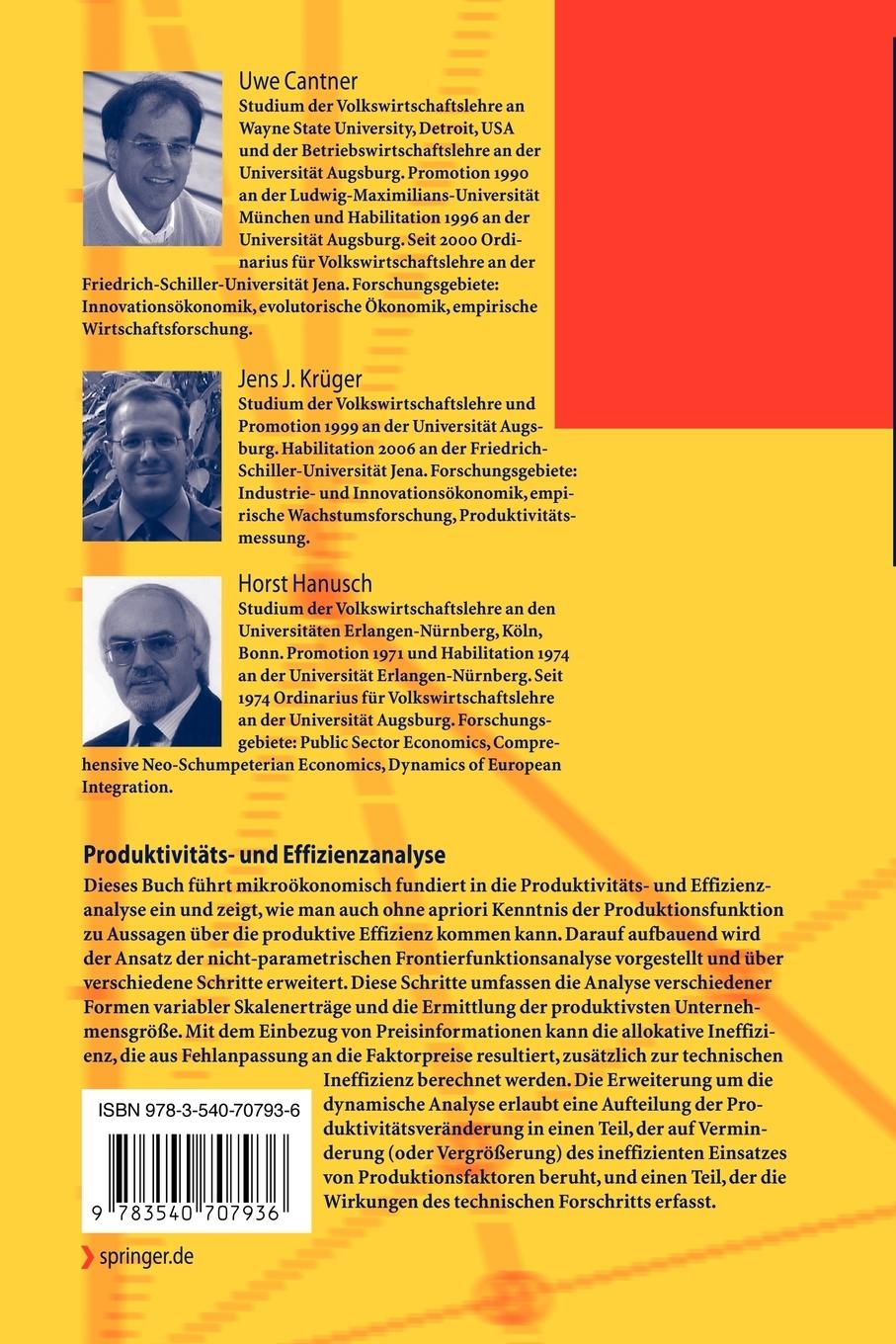 Rückseitencover Produktivitäts- und Effizienzanalyse