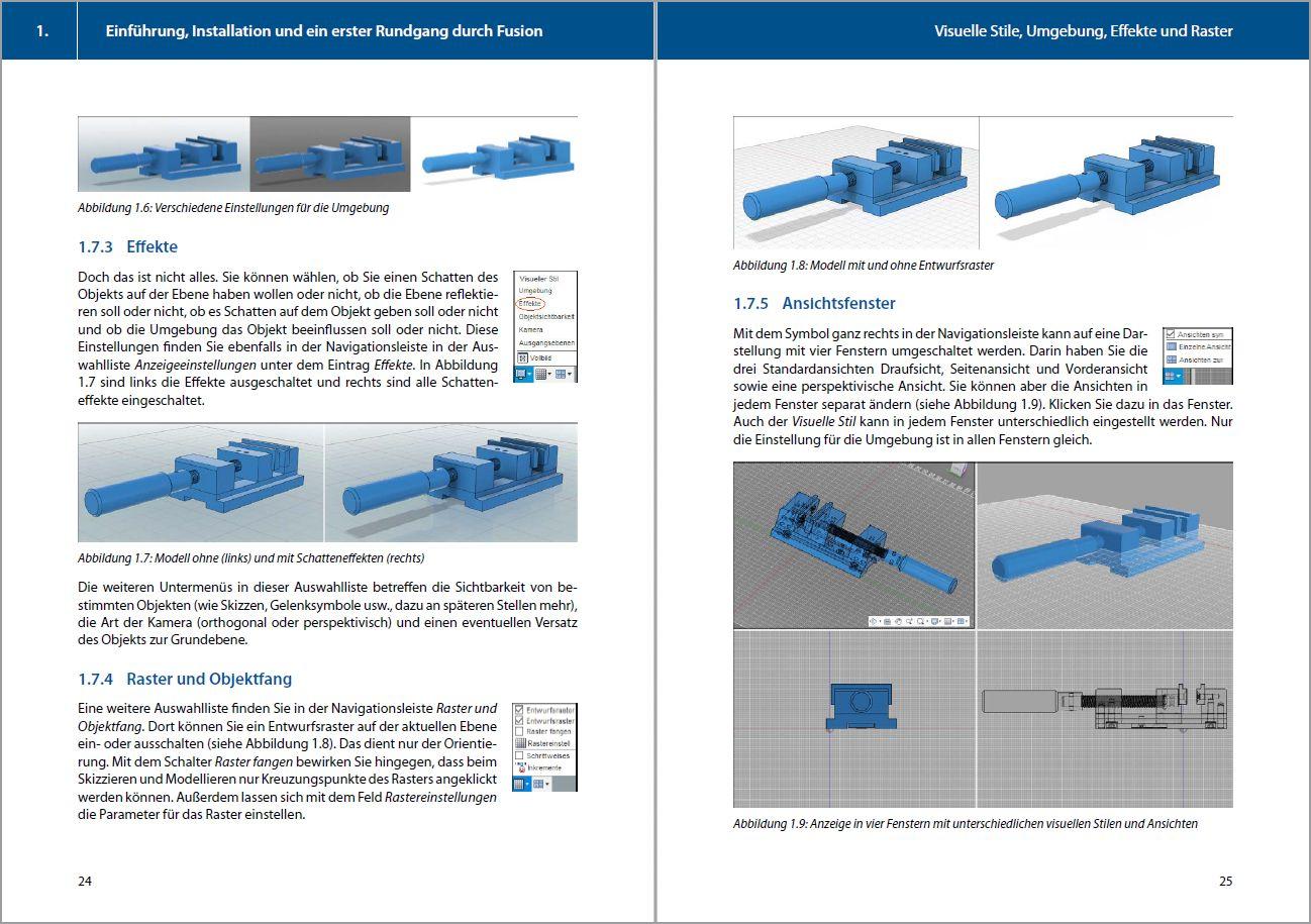 Beispielinhalt (Bild) Autodesk Fusion - 3D CAD - Konstruktion - Fertigung - Einstieg und Praxis mit vielen Praxisbeispielen