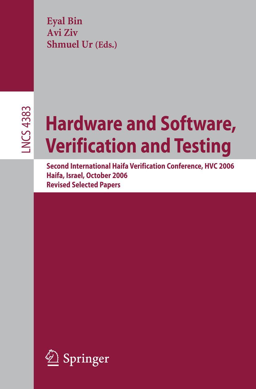 Vorderes Coverbild Hardware and Software, Verification and Testing