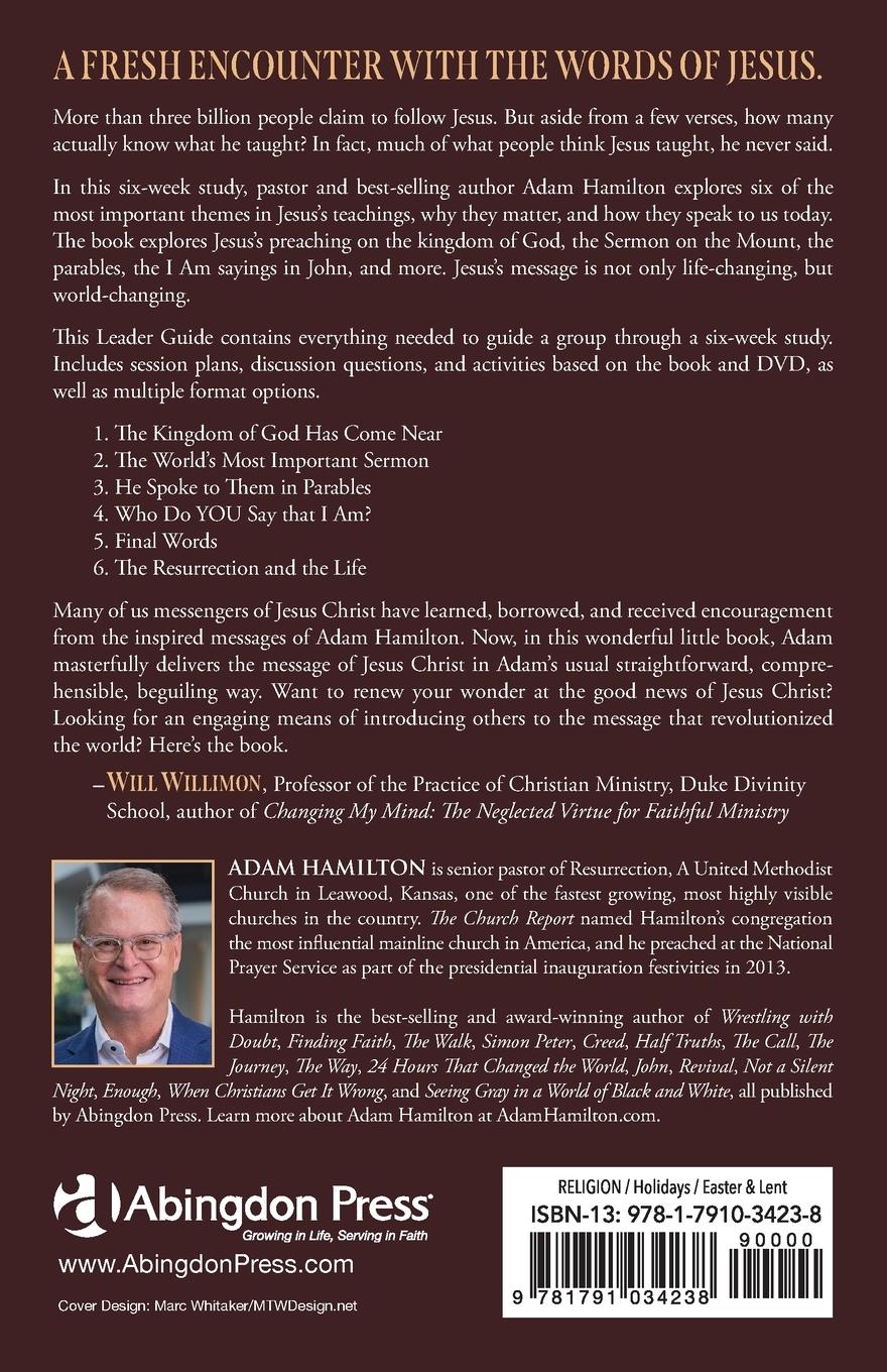 Rückseitencover The Message of Jesus Leader Guide