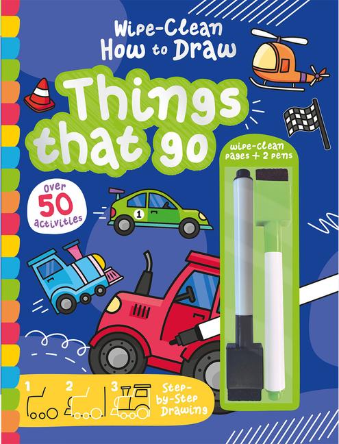 Vorderes Coverbild Wipe-Clean How to Draw Things That Go